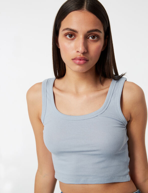 Basic cropped vest top teen
