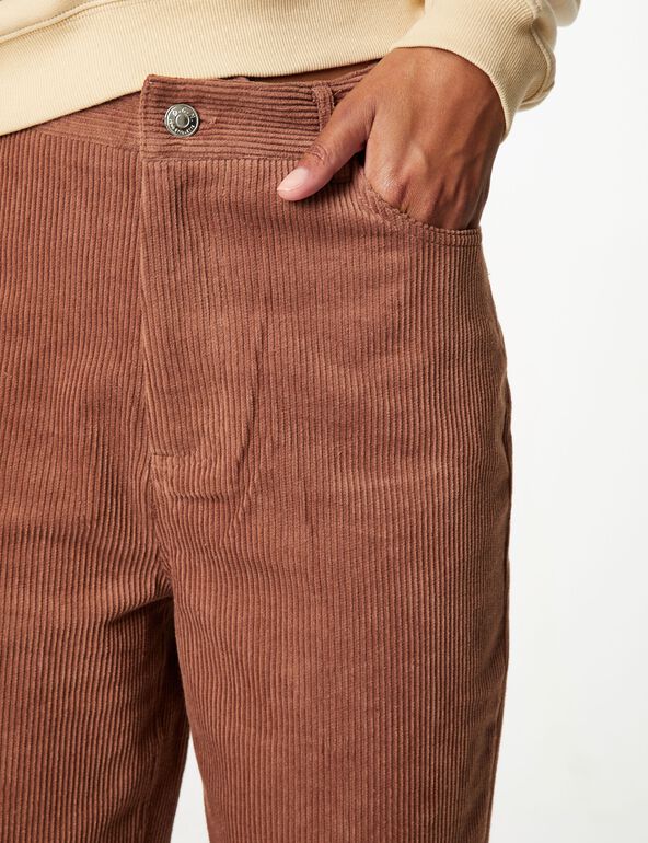 Pantalon velours marron wide leg