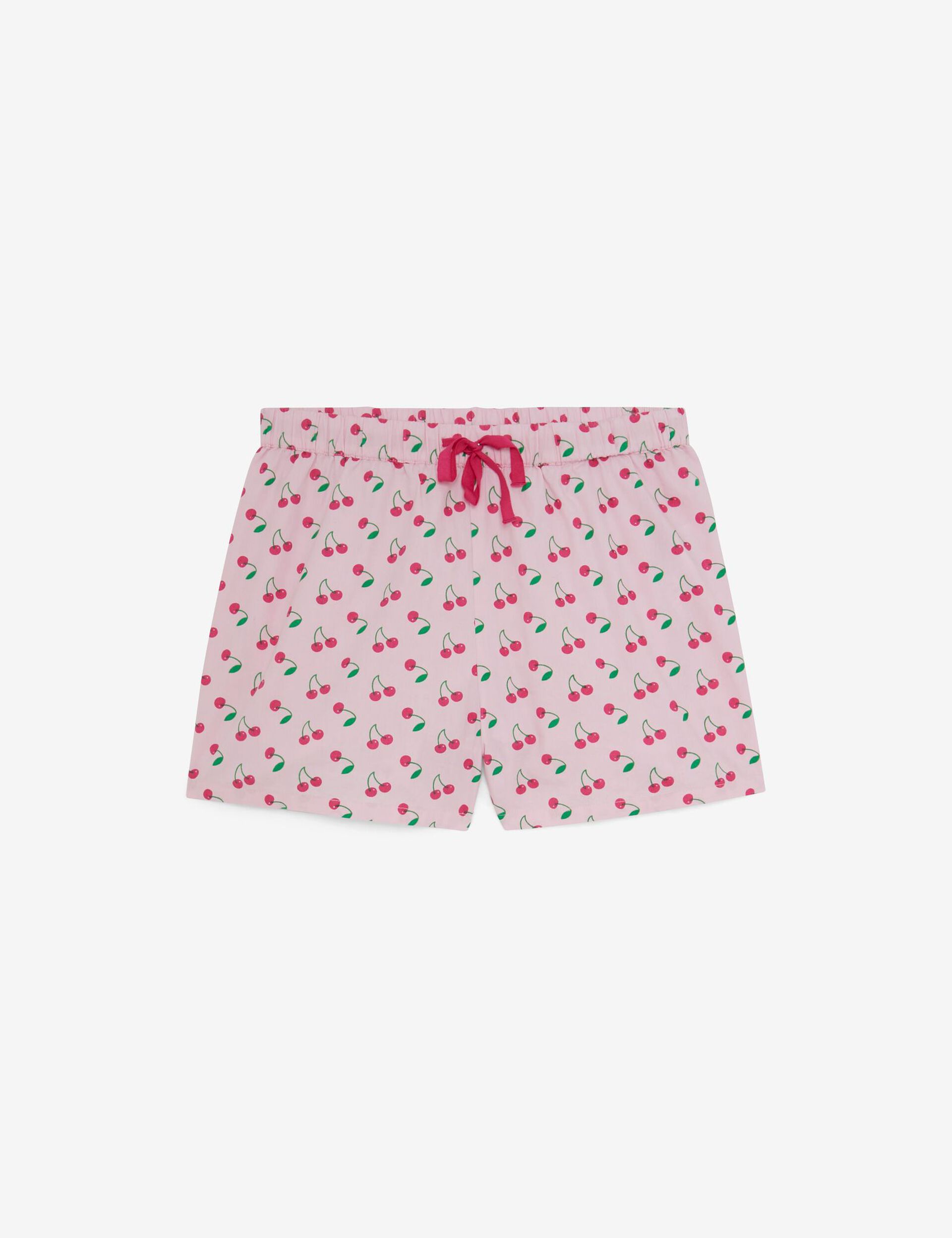 Set pyjama motif cerise rose