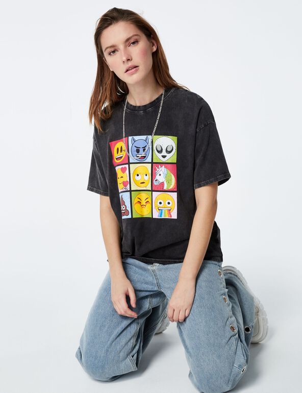 Tee-shirt loose emoji™ femme
