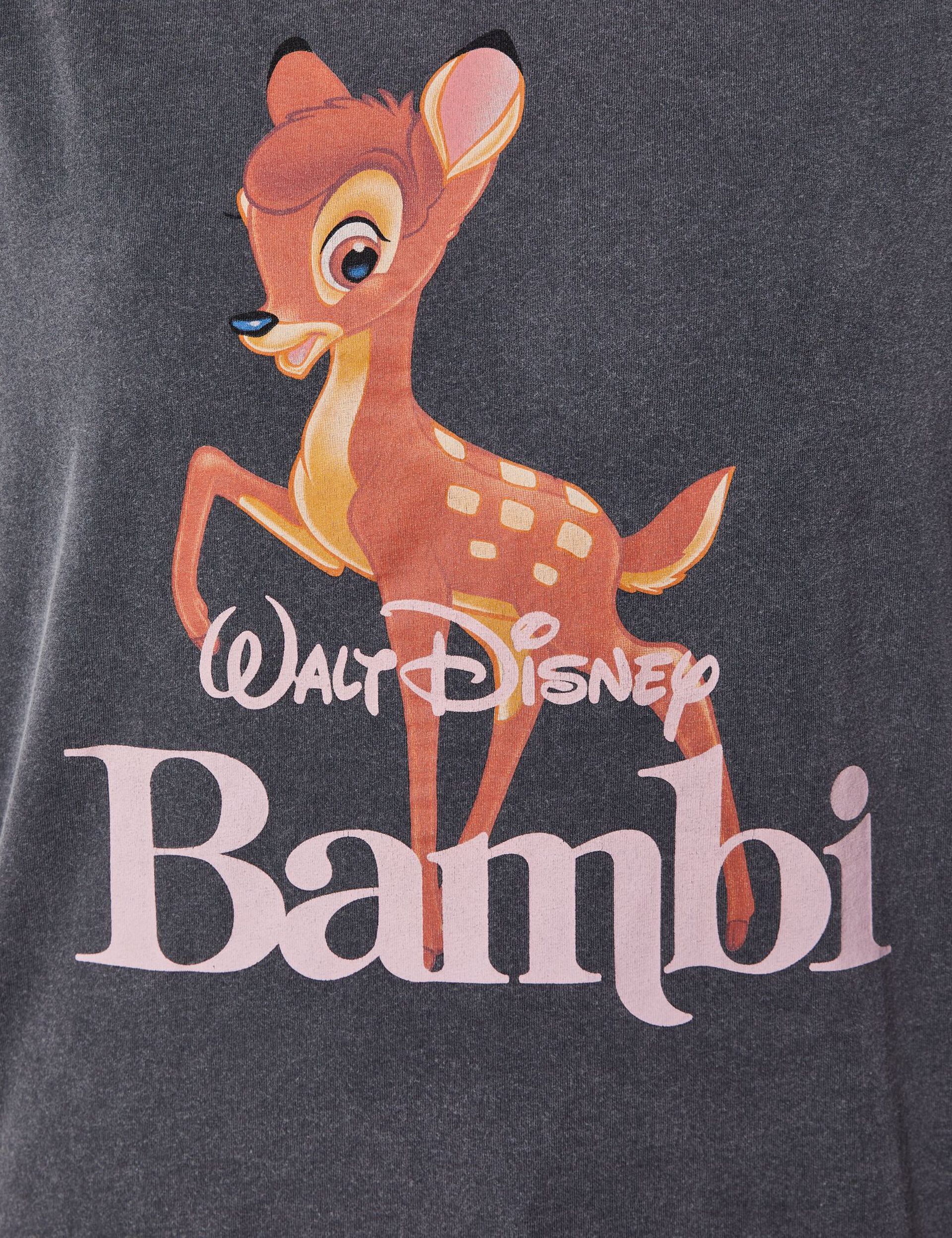 Tee-shirt Disney Bambi gris anthracite