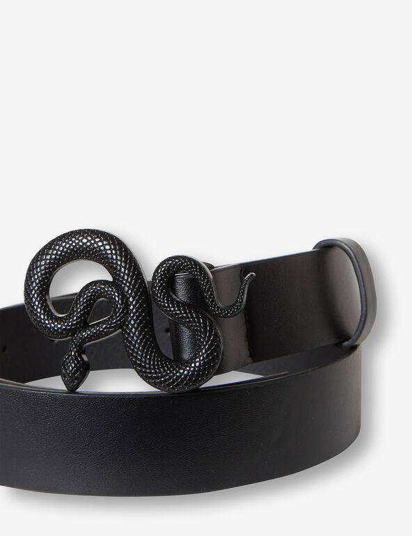 Faux-leather snake belt girl