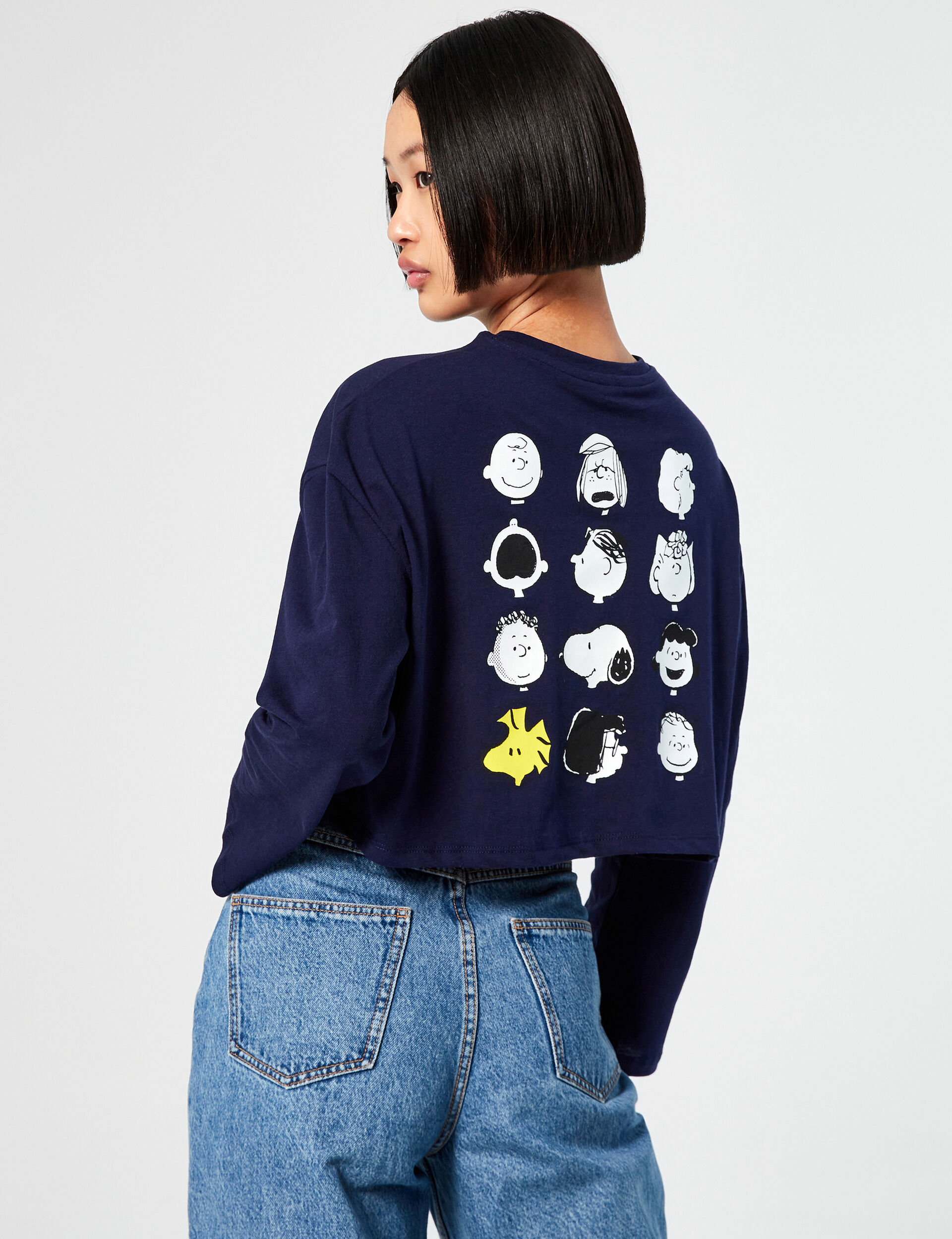 Crop top Snoopy manches longues