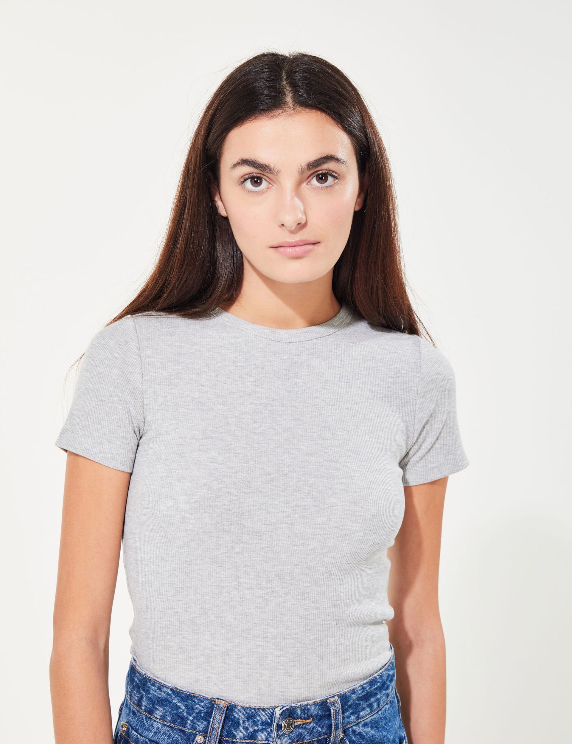 T-shirt basic gris clair