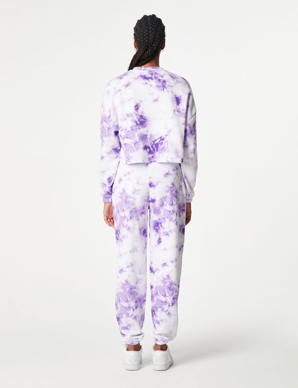 Sweat dreaming tie and dye violet fille