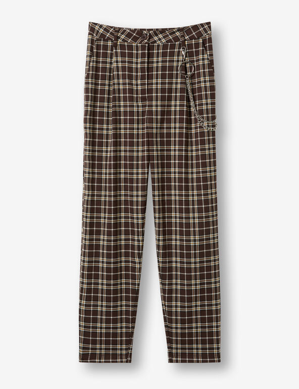 Two-tone tartan trousers