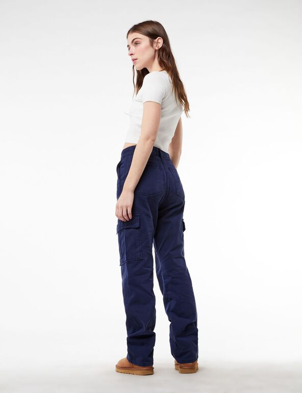 Pantalon cargo bleu marine girl