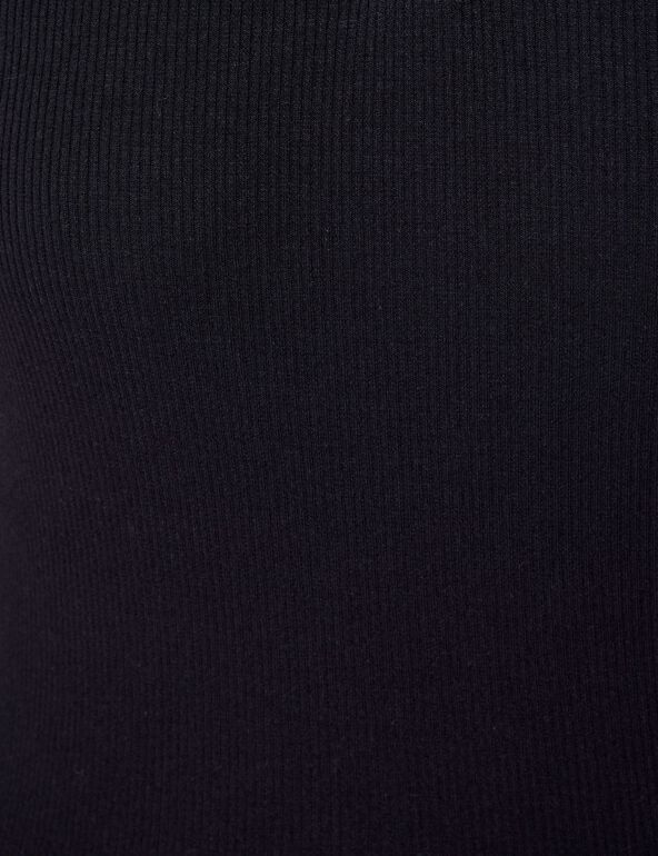 Tee-shirt esprit polo manches courtes noir