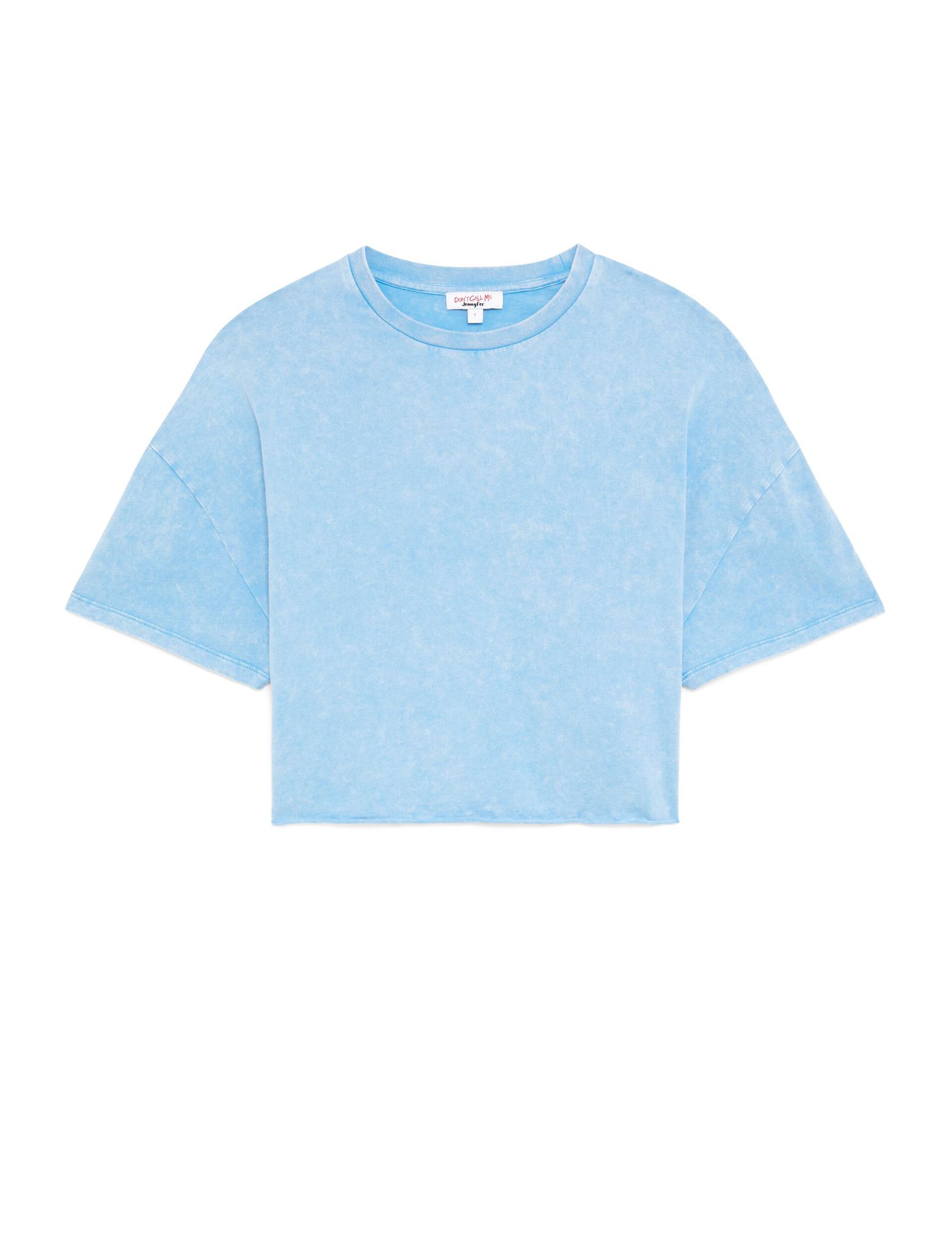 Tee-shirt court bleu