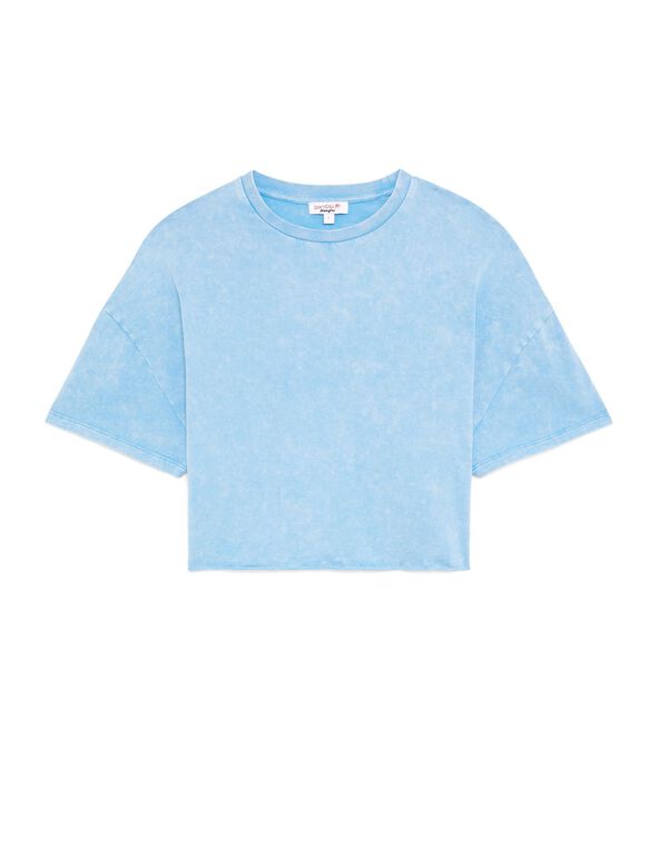 Tee-shirt court bleu