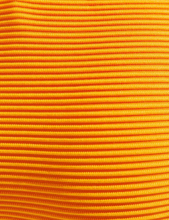 Haut de maillot de bain orange texturé