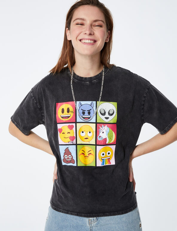 Tee-shirt loose emoji™ fille