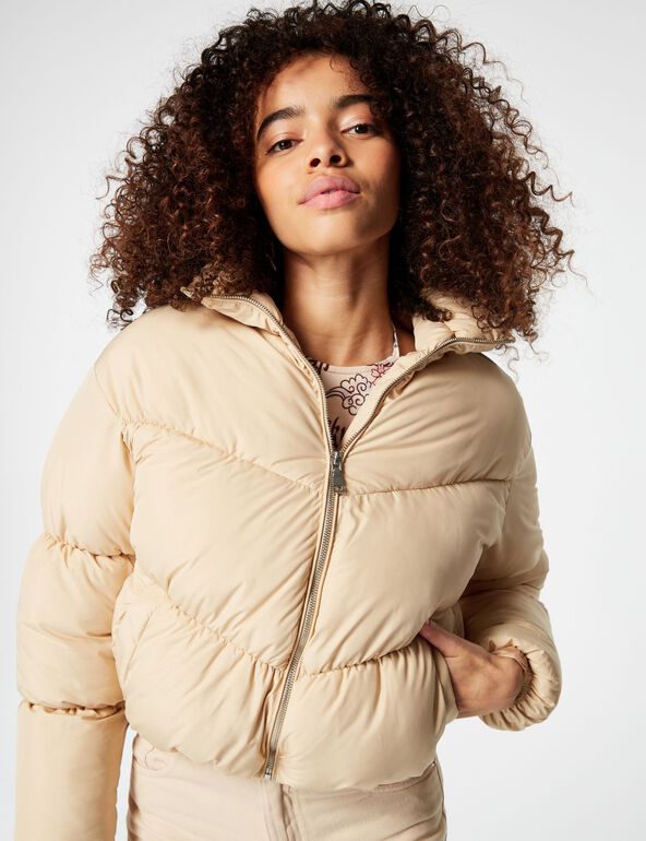 High-neck padded jacket girl