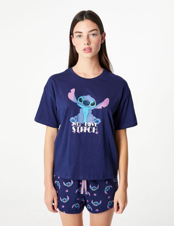 Pyjama Disney Stitch bleu marine