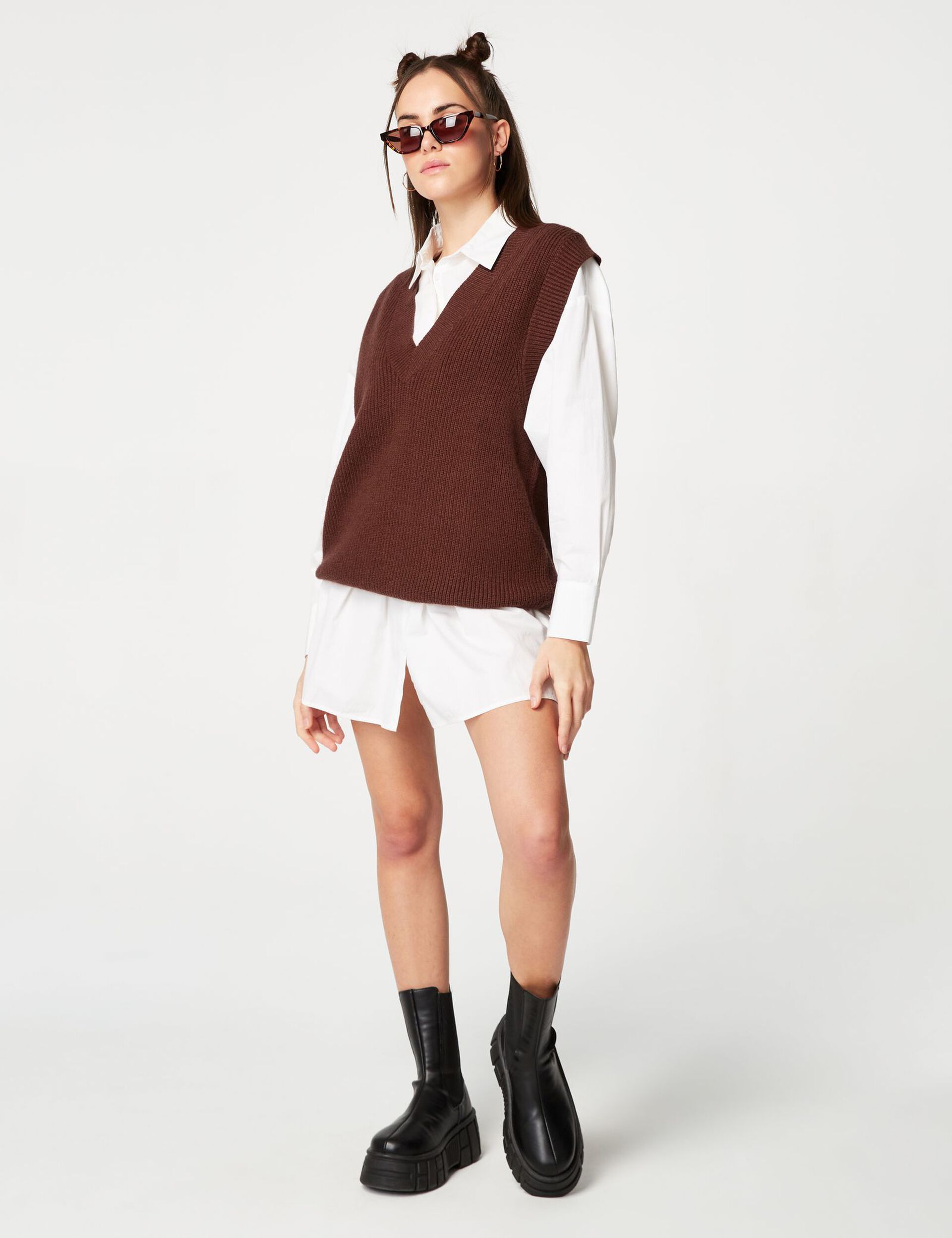 Pull oversize sans manches