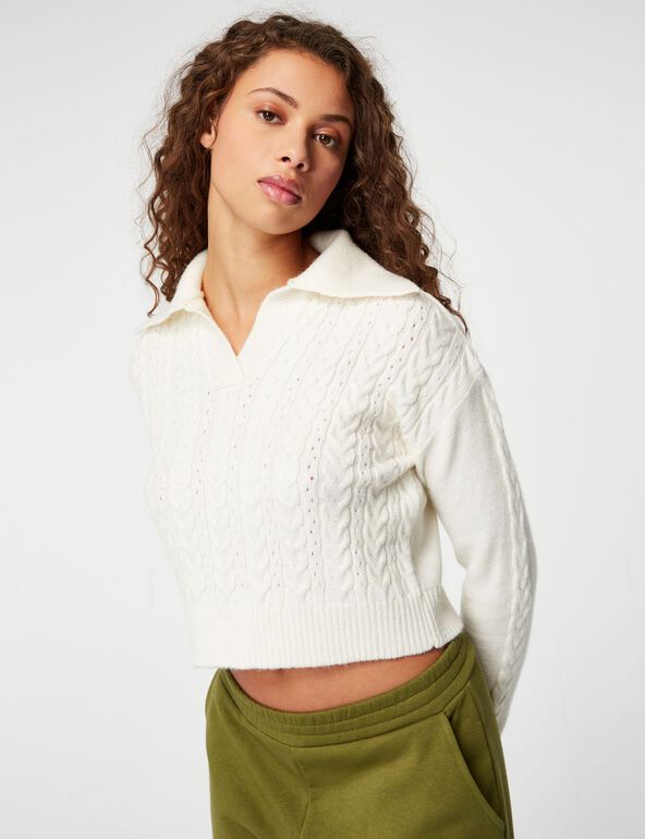 cropped polo jumper