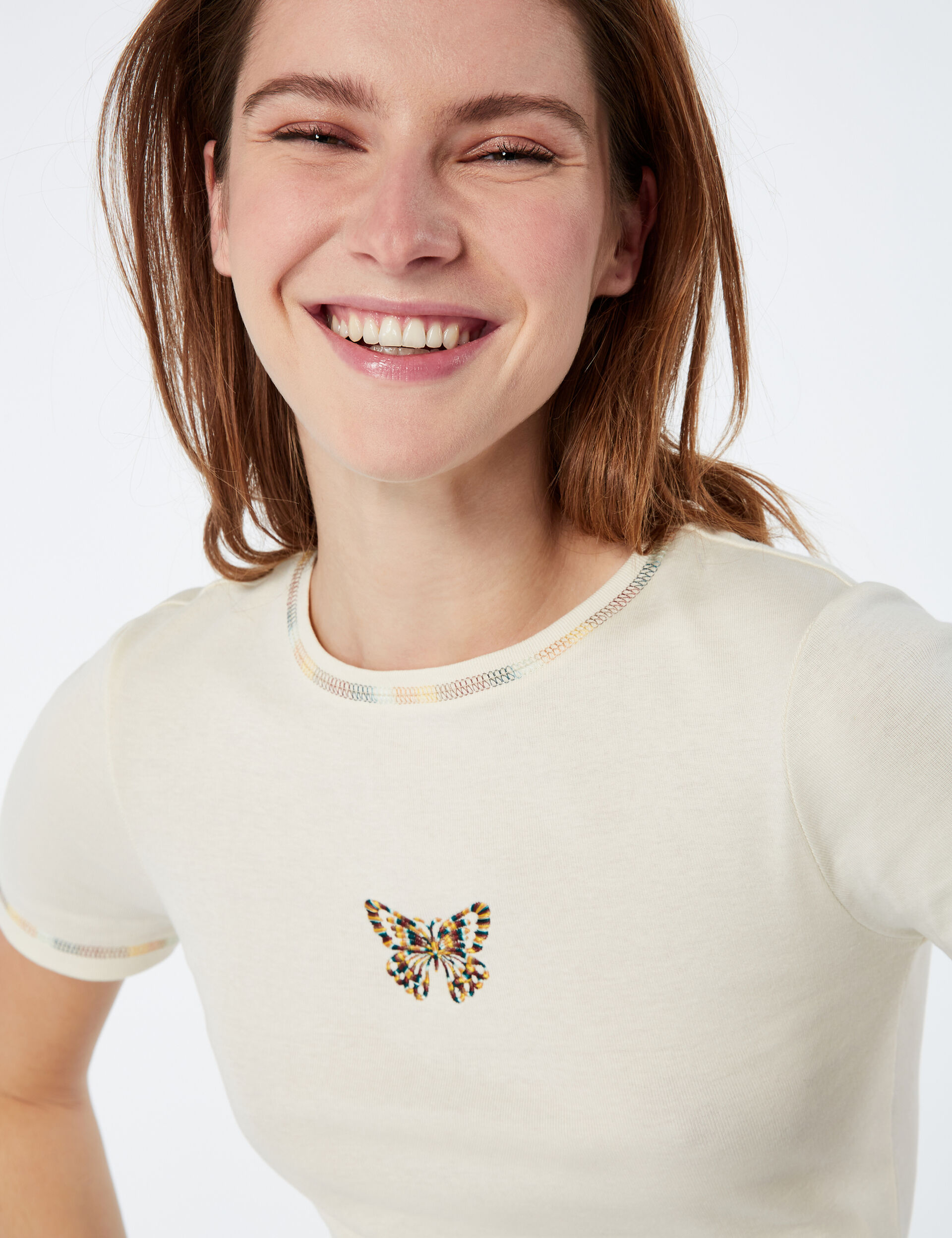 Butterfly fitted T-shirt