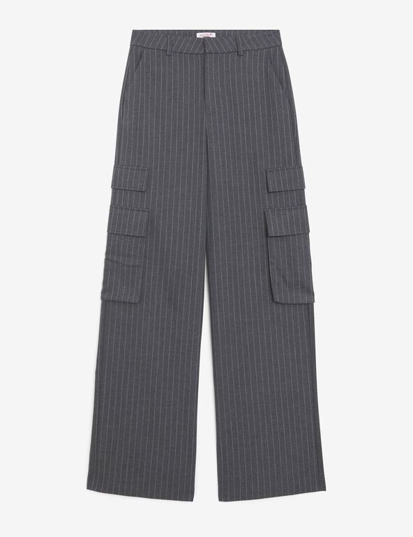 Pantalon cargo avec poches gris 