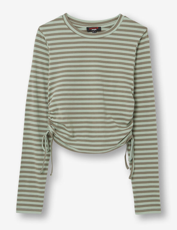 Striped T-shirt with ties