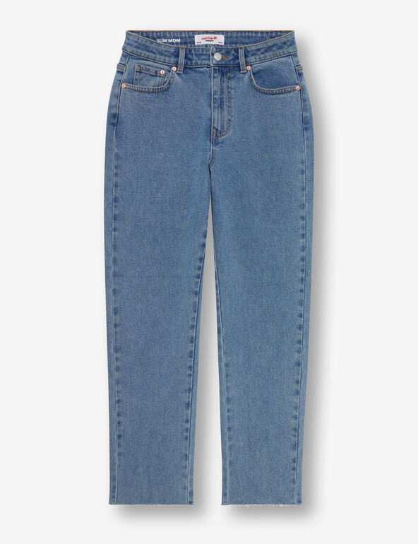High-waisted mom jeans