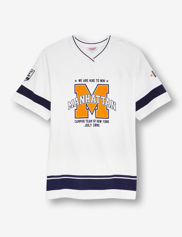 Tee-shirt Manhattan oversize blanc