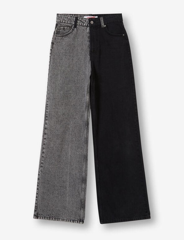 Two-tone dad jeans