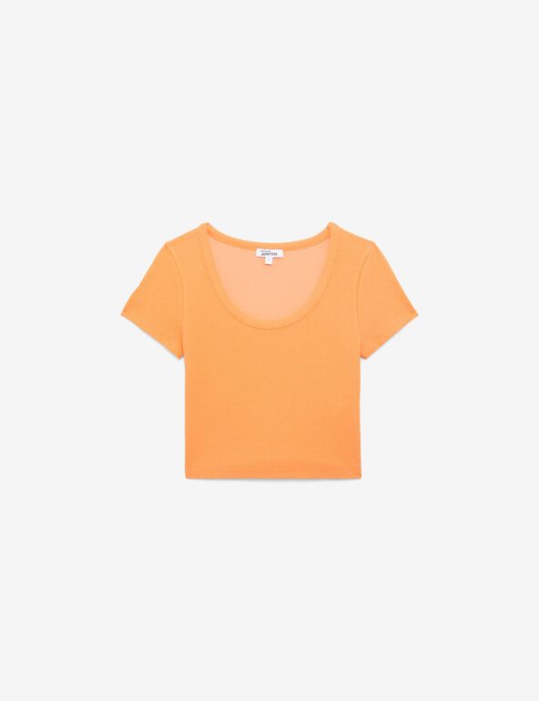 T-shirt à manches courtes orange ado