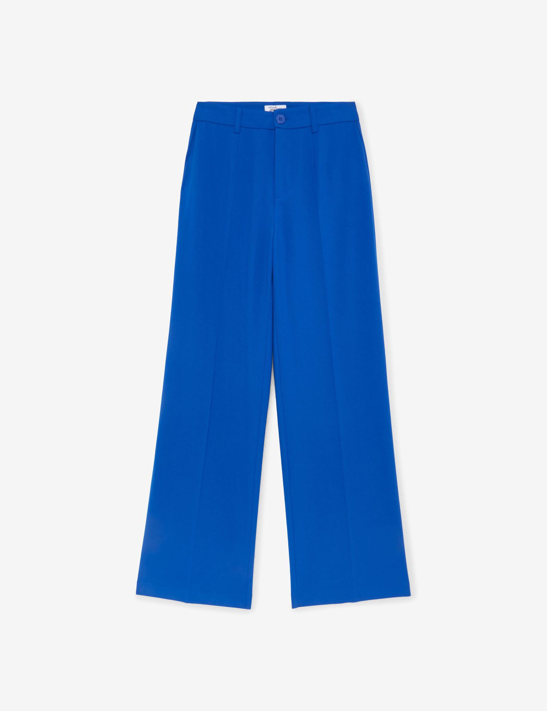 Pantalon tailleur bleu indigo