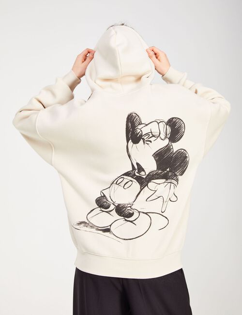Sweat-shirt à capuche blanc - Unisex Stitch x The mouse