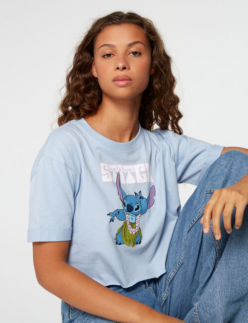 Stitch cropped T-shirt