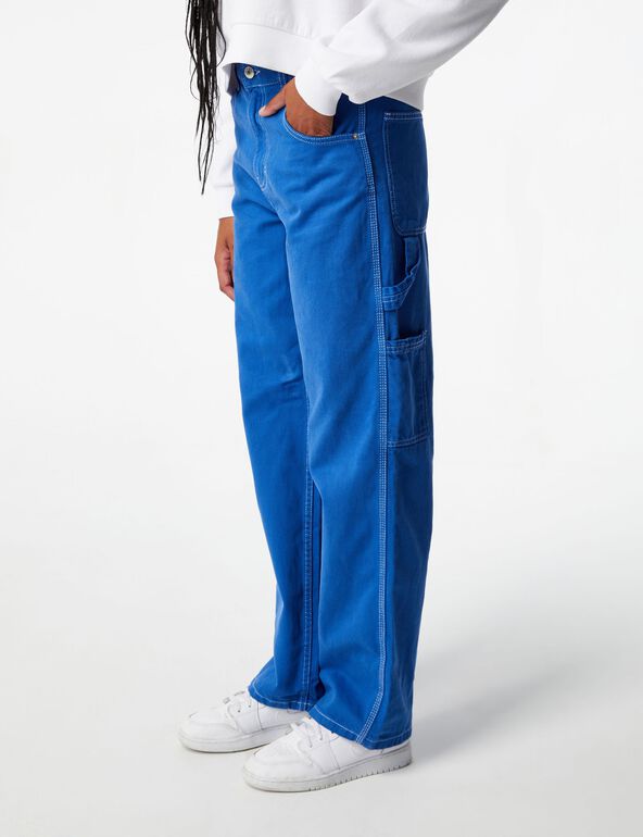 Pantalon carpenter bleu femme