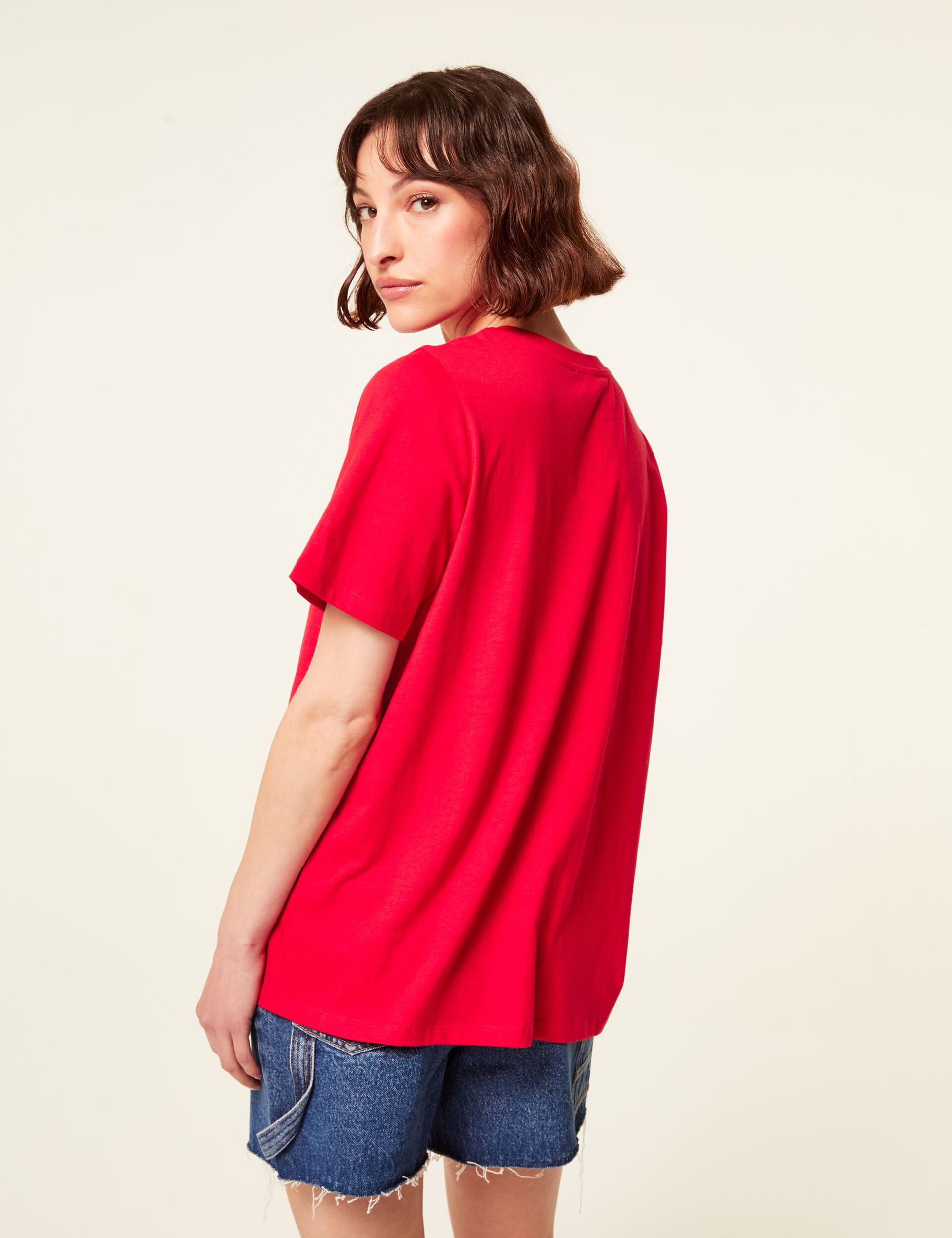 Tee-shirt oversize rouge