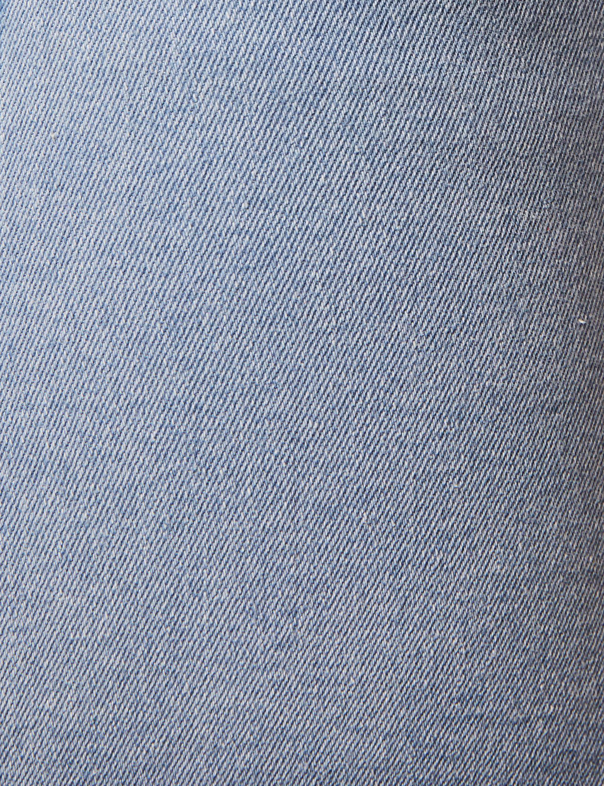 Short skinny boutonnée en jean bleu clair