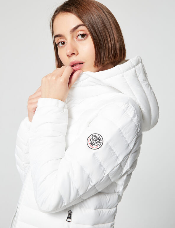 Lightweight padded jacket with hood girl