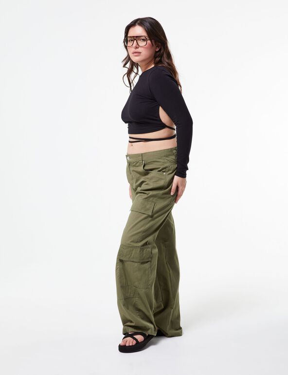 Pantalon Cargo Femme Kaki - Style et Fonctionnalité