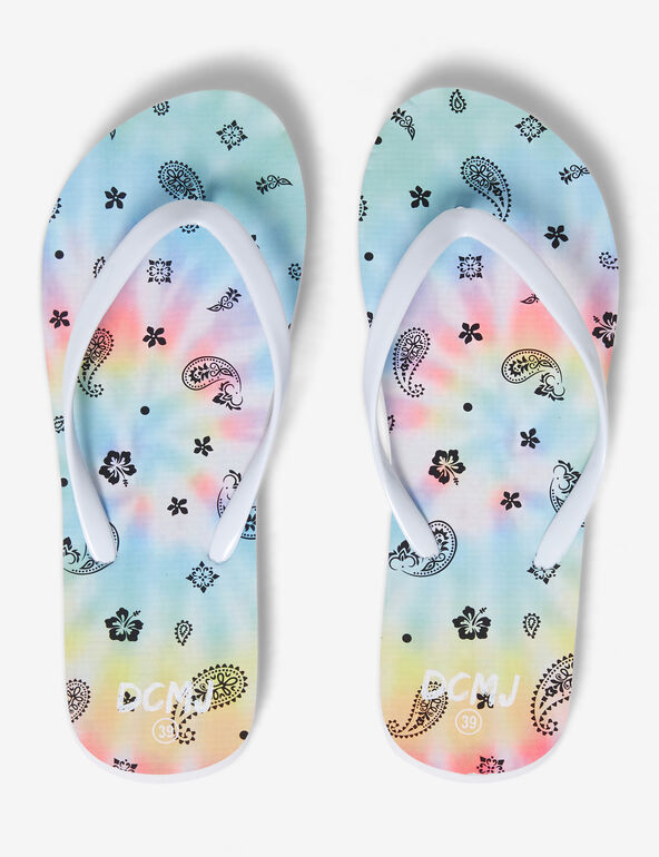 Printed beach flip flops teen