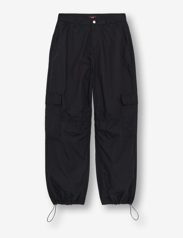 Pantalon parachute avec poches noir