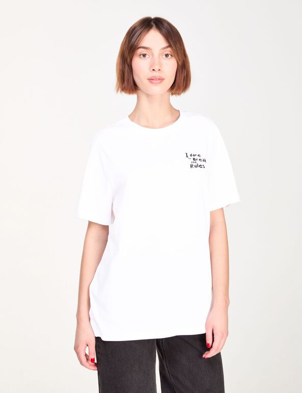 T-shirt imprimé blanc fille