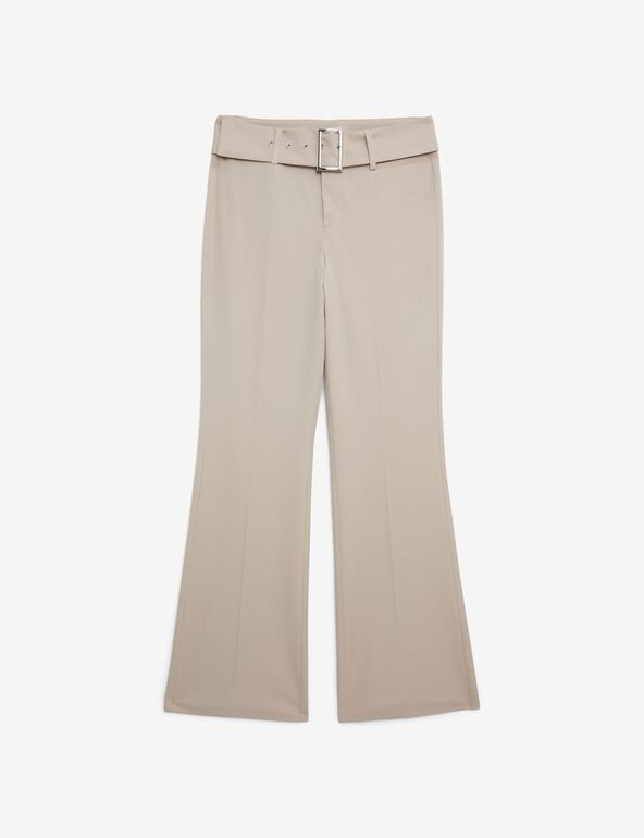 Pantalon de tailleur coupe flare crème teen