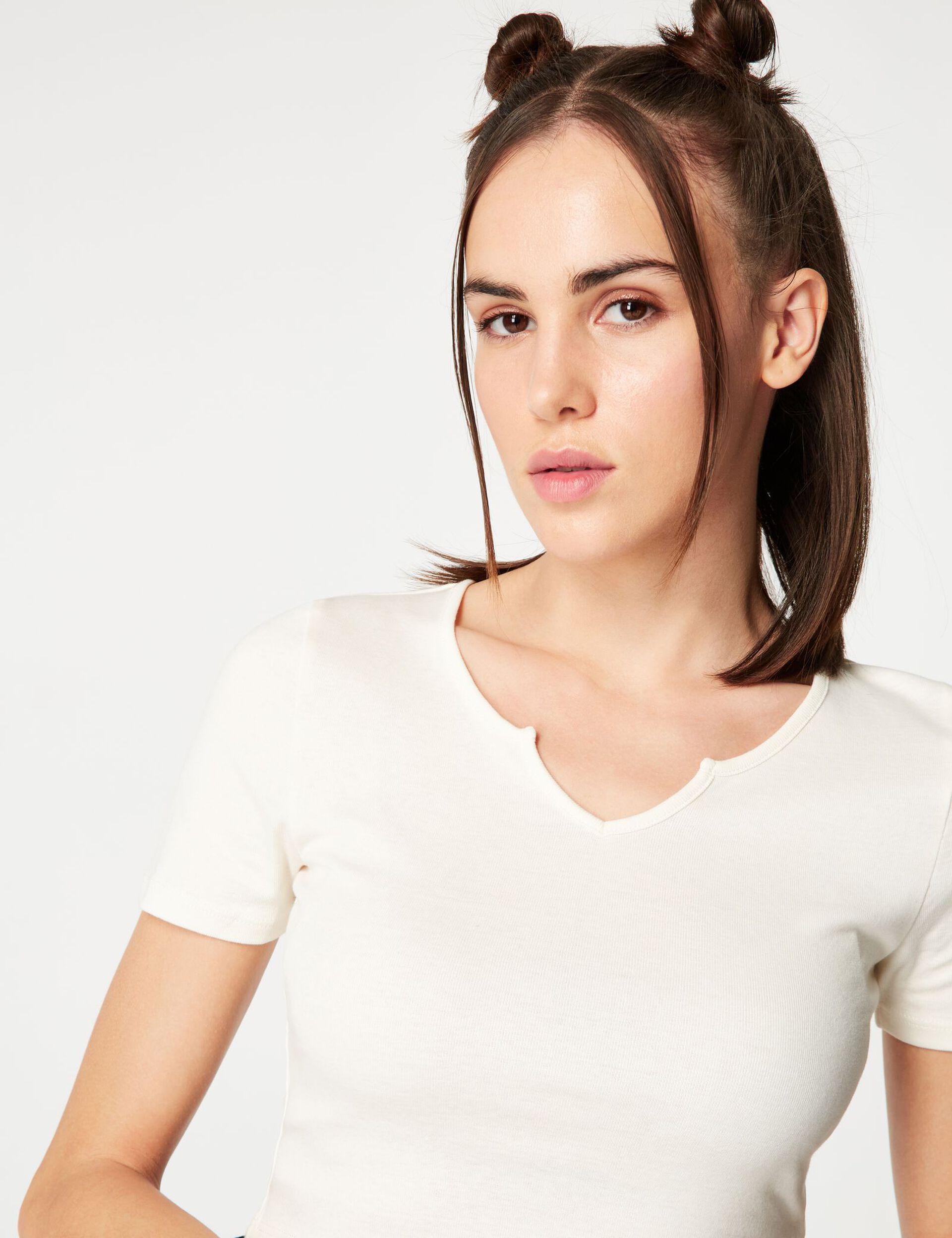 Fitted cropped T-shirt