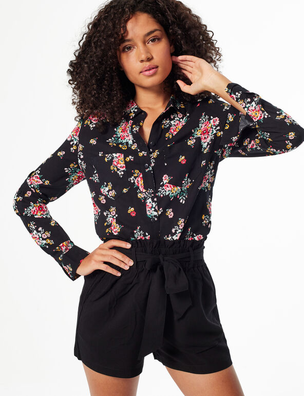 Floral fitted shirt teen