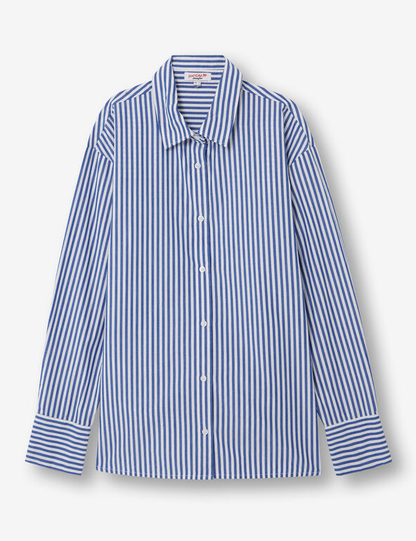 Striped loose-fit shirt