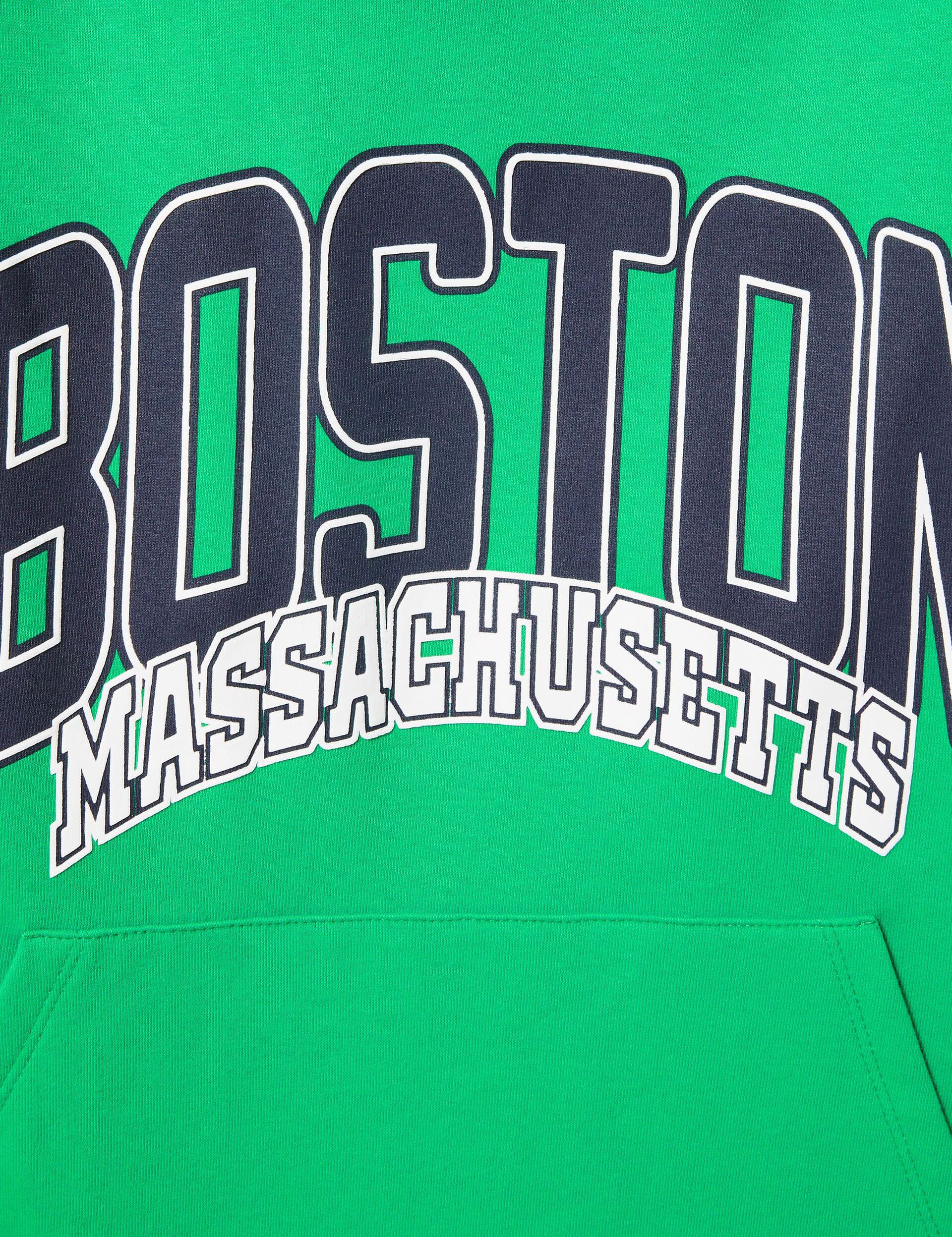 Sweat à capuche avec liens vert vif Boston