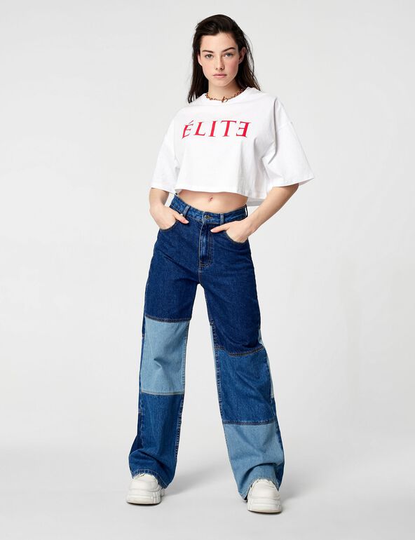 Elite oversized cropped T-shirt woman