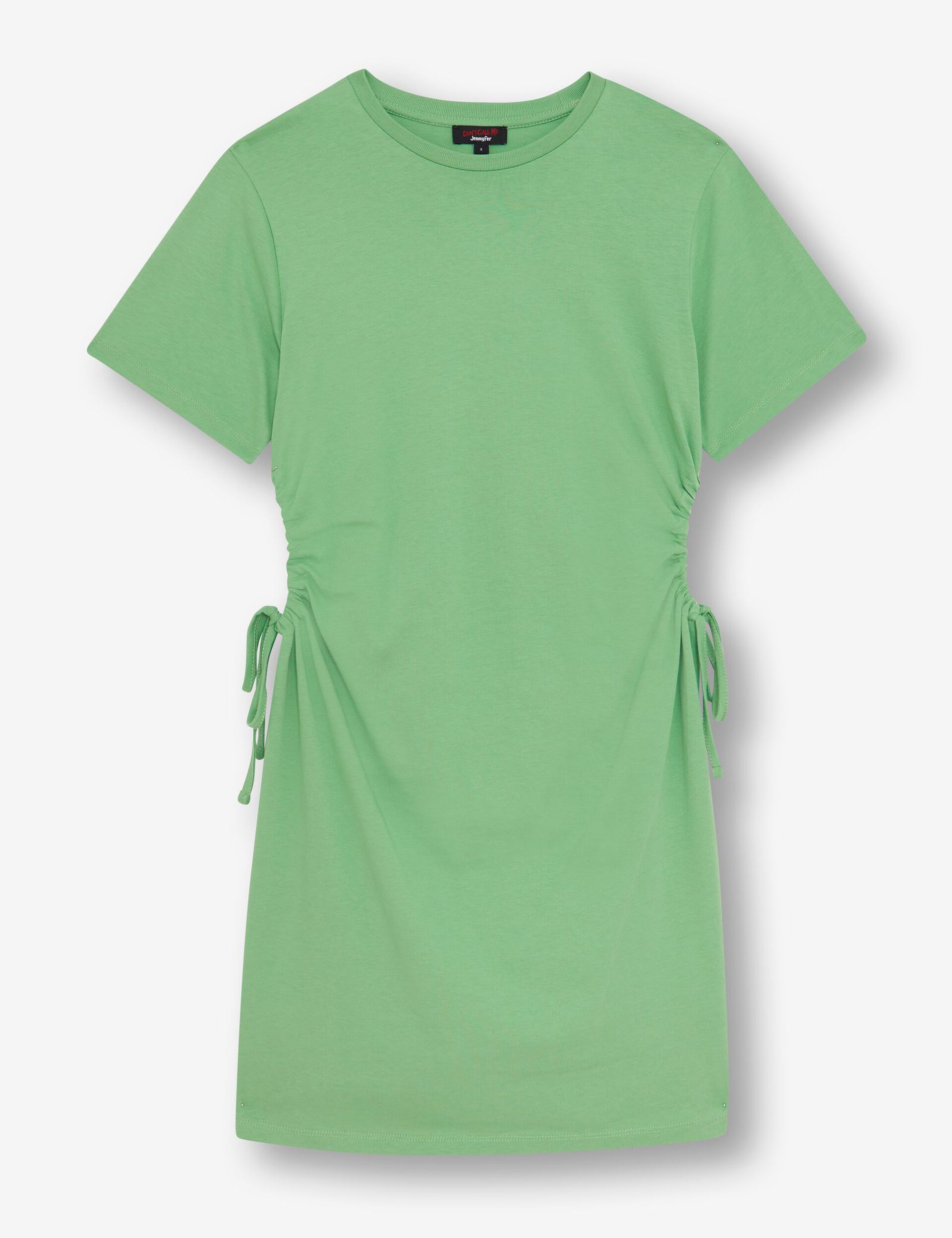 Robe tee-shirt verte à découpes