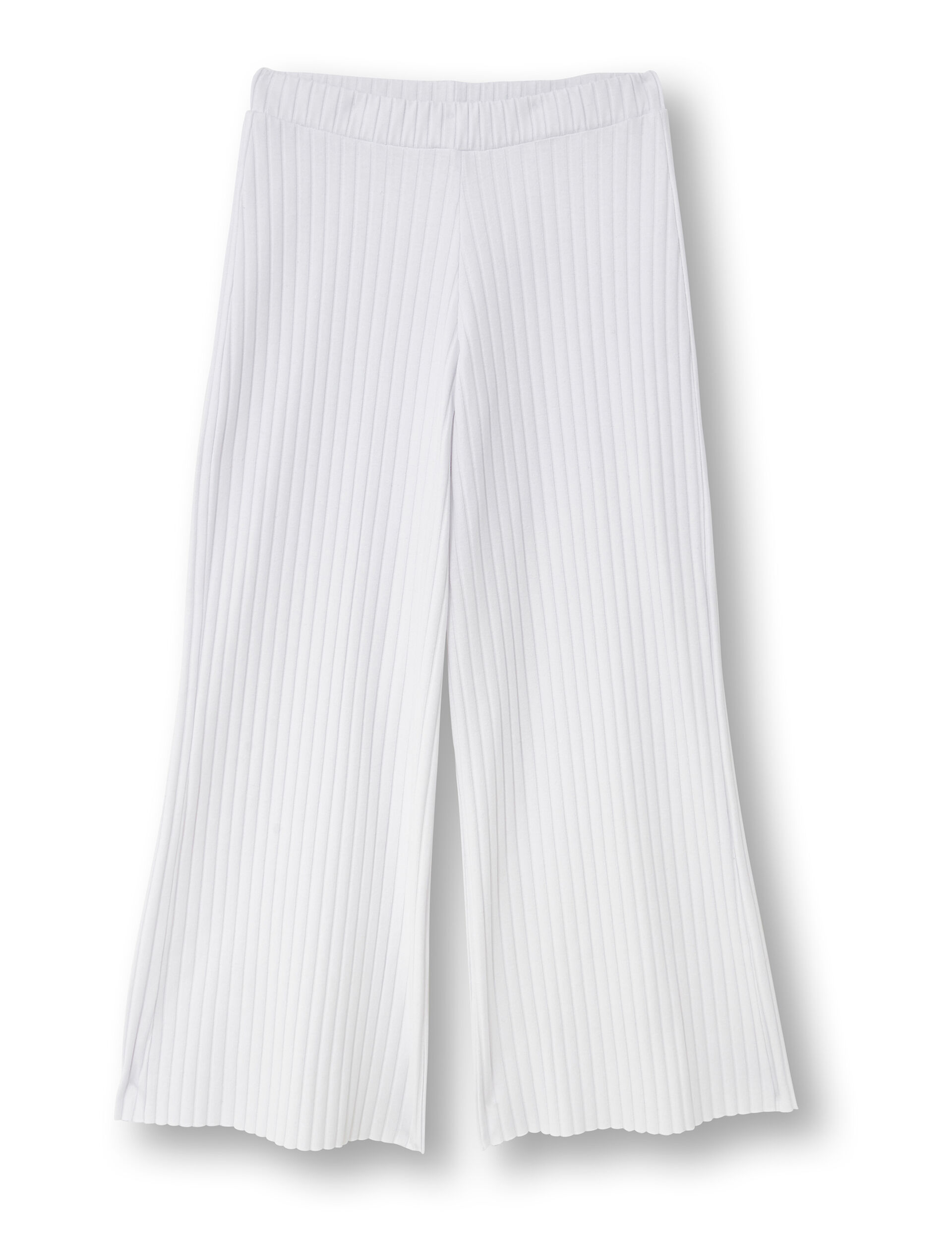 Ribbed wide-leg trousers