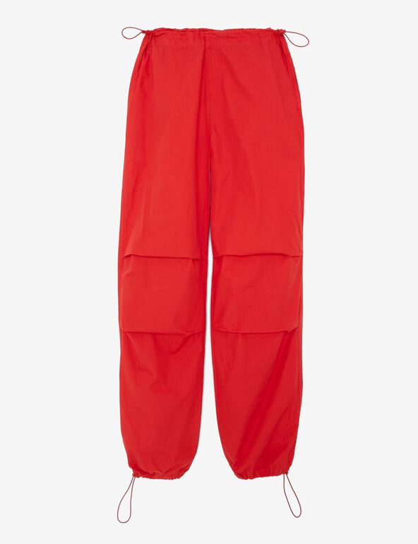 Pantalon parachute rouge