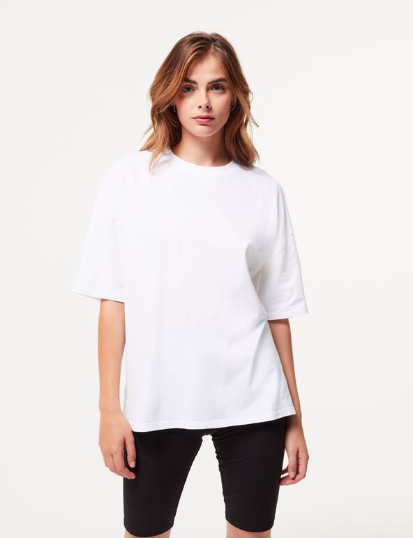 T-shirt oversize blanc  teen