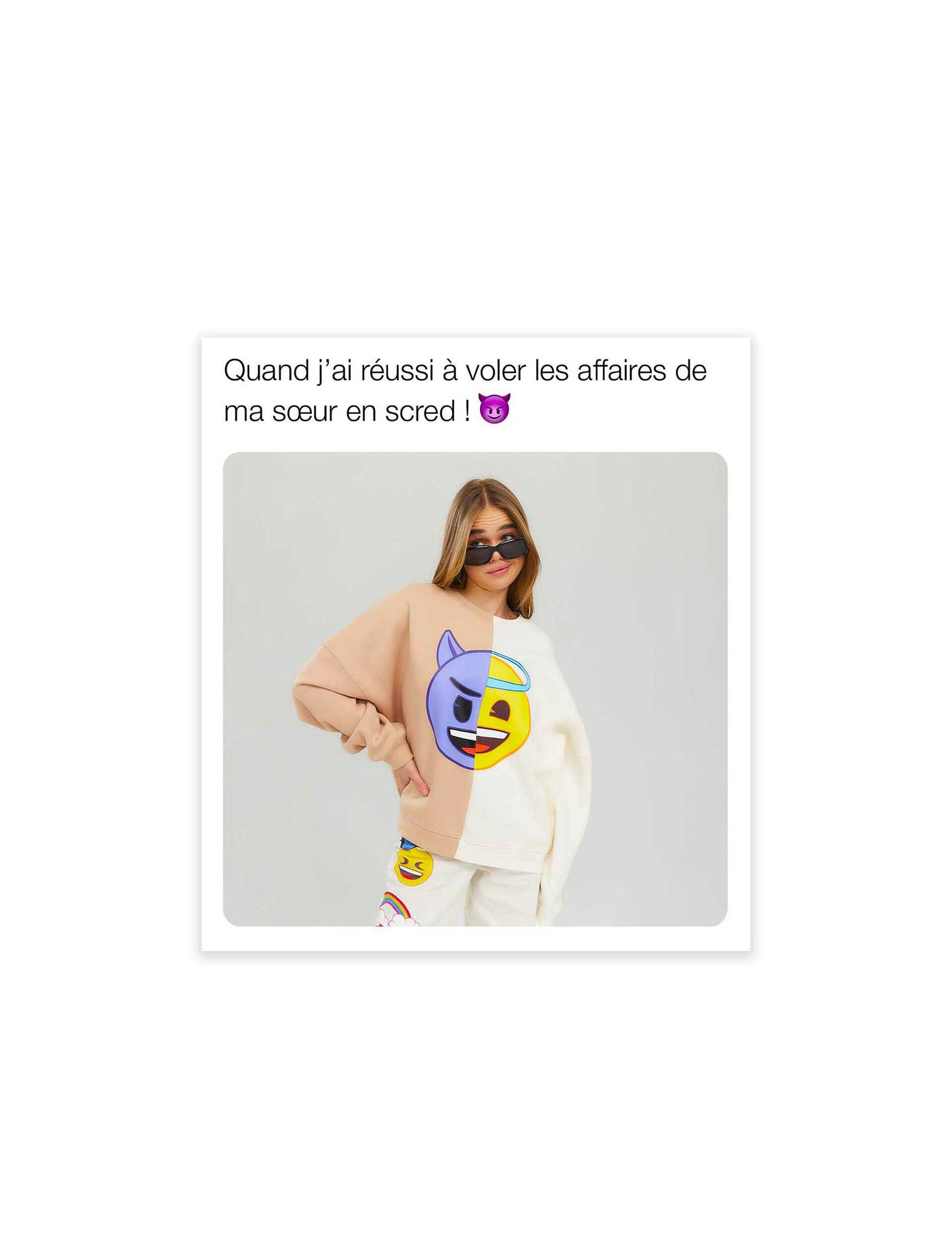 Emoji™ 2-tone sweatshirt