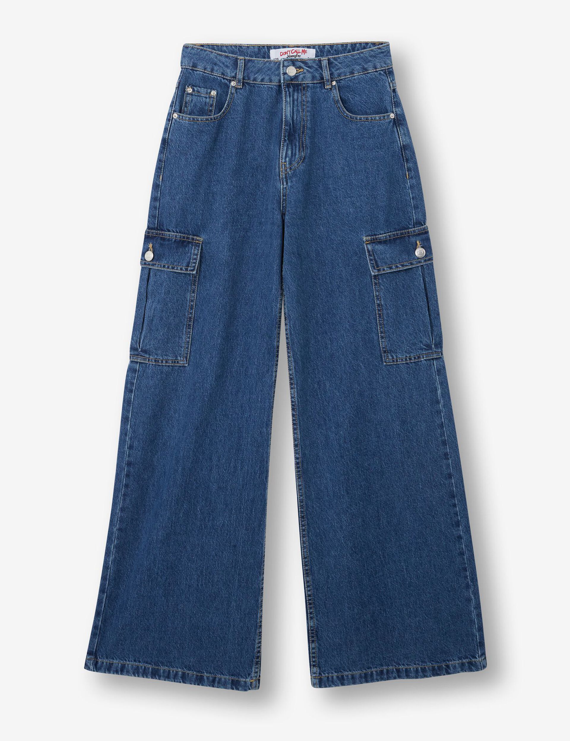 Wide-leg jeans with pockets